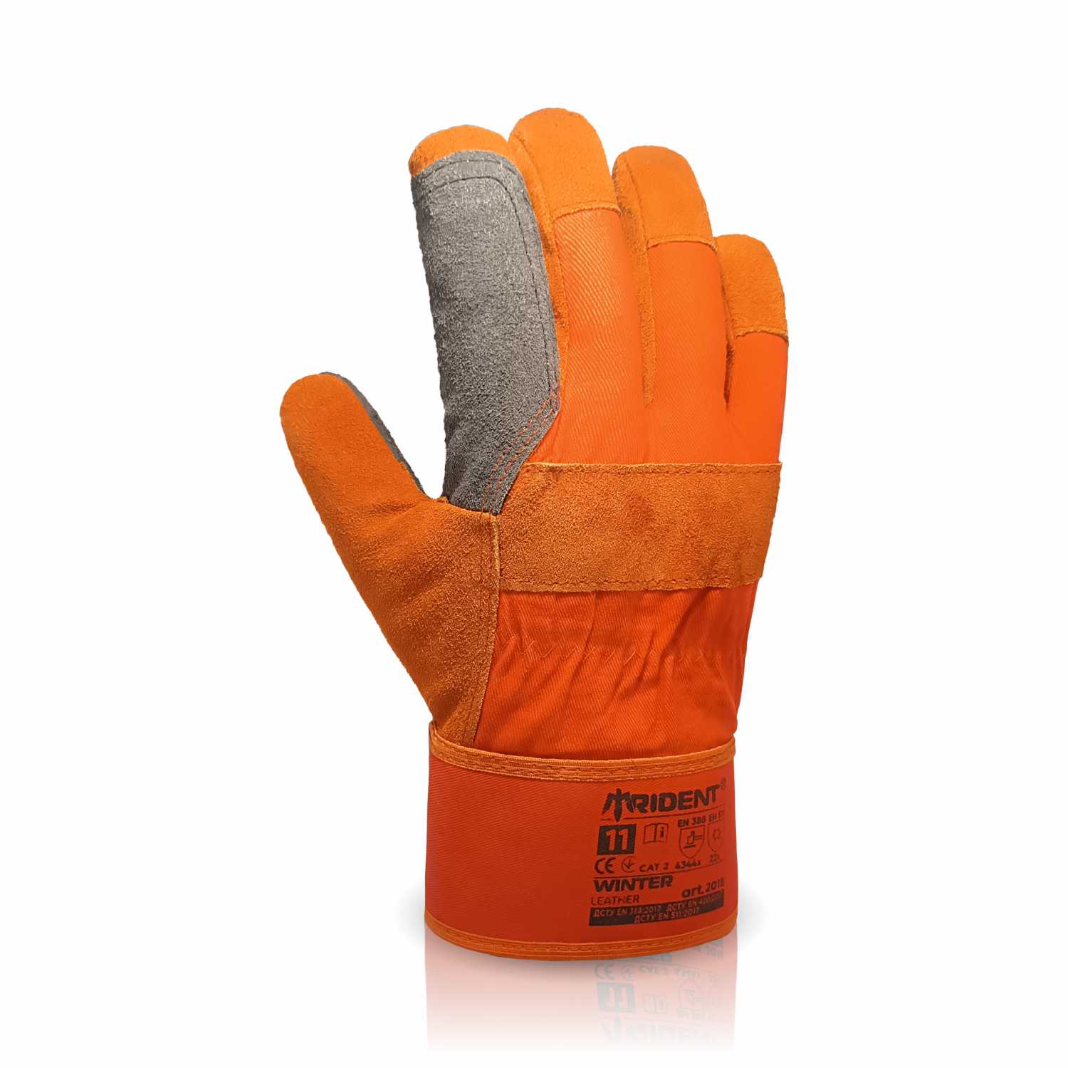 Рукавички утеплені комбіновані спилкові посилені TRIDENT WINTER 2018